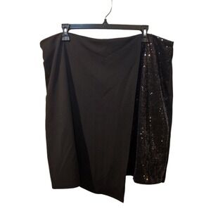 Shein Black Sequined‎ Skirt Size 3XL